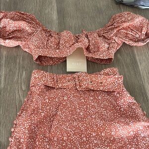 Sabo Skirt Gold Mini A-Line Skirt Set